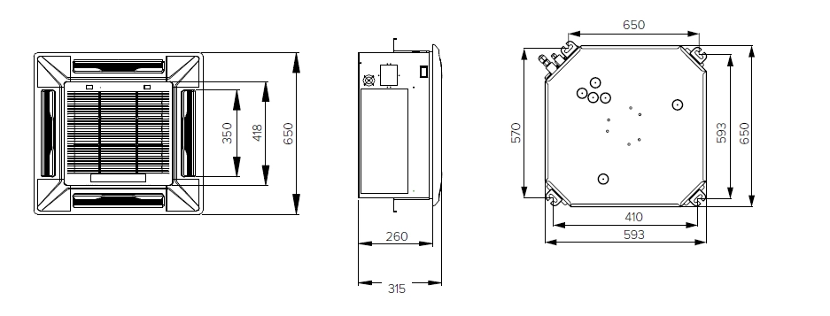 MyCond MCFK-T2 Un ventilator de tavan compact pentru o distribuție eficientă a aerului.