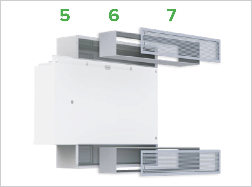 MyCond MDDS/MDCS Conectarea conductelor de aer la dezumidificator