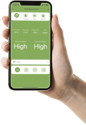Aplicația mobilă MyCond MVS***-DW pentru controlul ventilației prin intermediul smartphone-ului