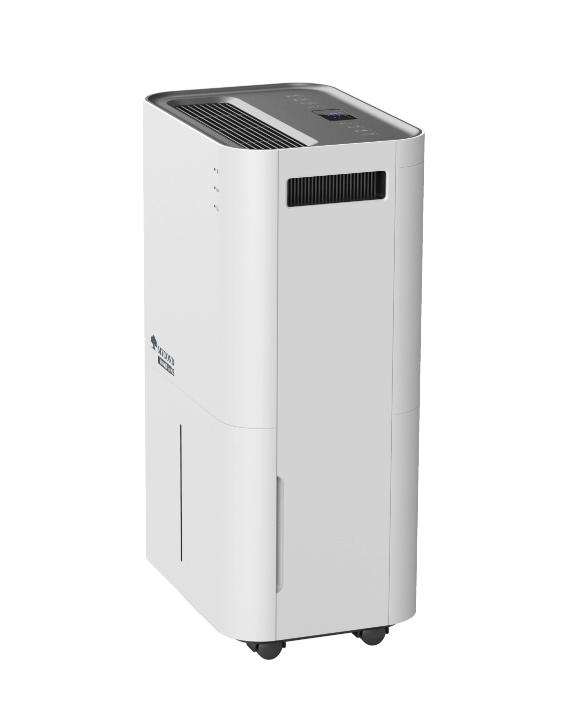 MyCond Roomer Eco 25 Dezumidificator de cameră compact cu panou de control modern.