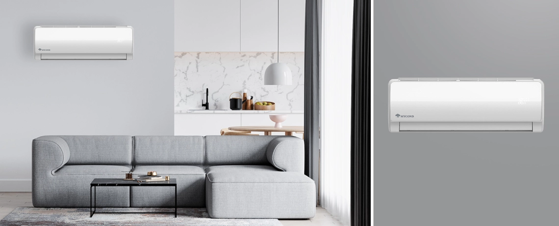 MyCond Ventilconvector montat pe perete din seria MHW cu un design elegant.