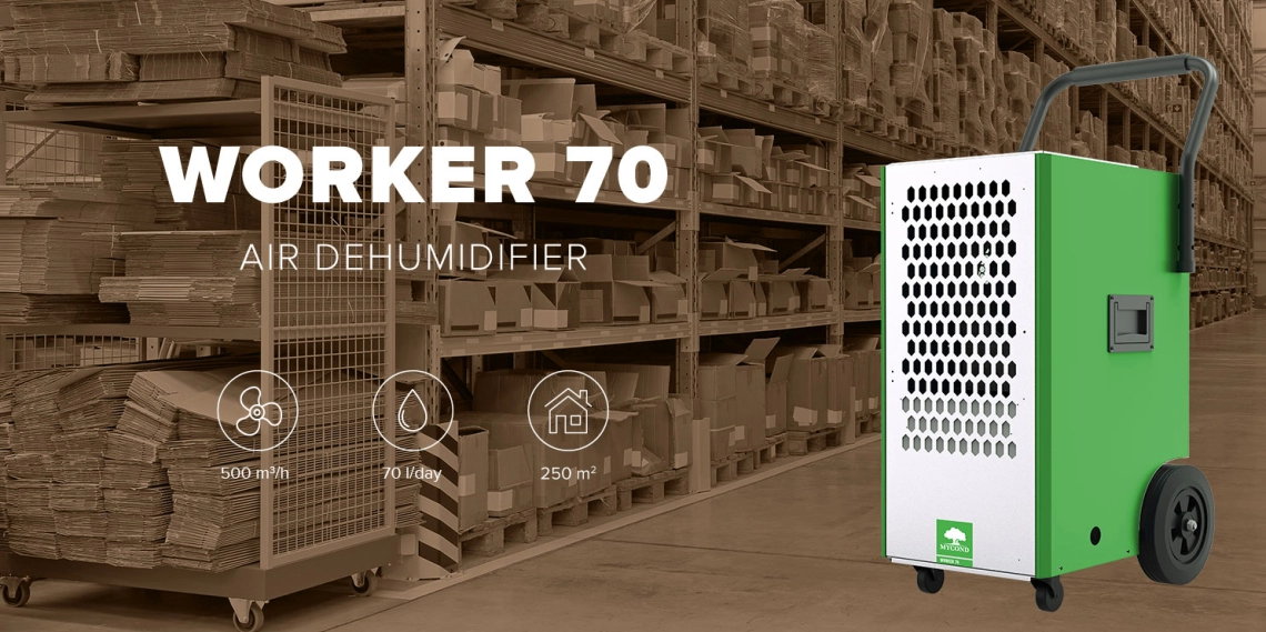 MyCond Worker pentru depozit 70 l/zi, 500 m³/h, suprafață până la 250 m²