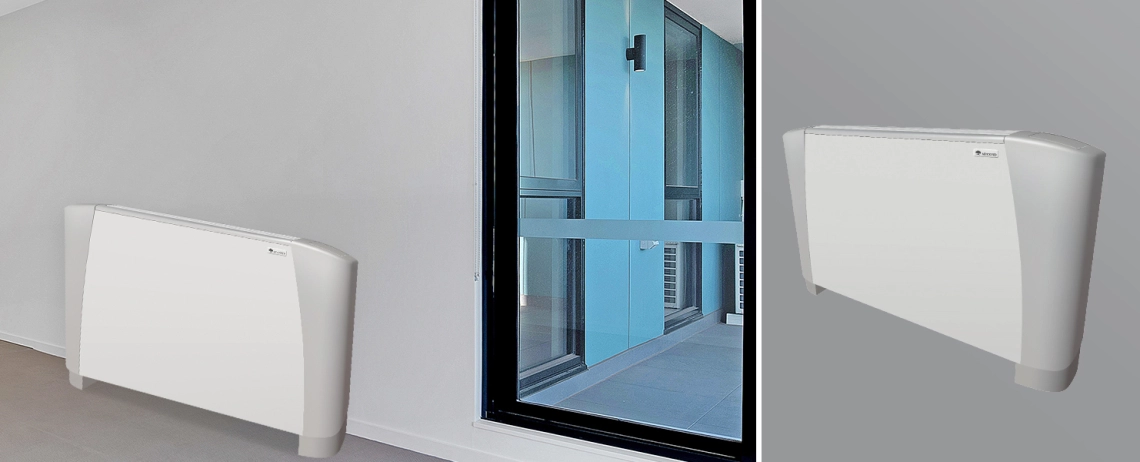 Ventilconvectoare din seria SEC/F instalate în interioare moderne.