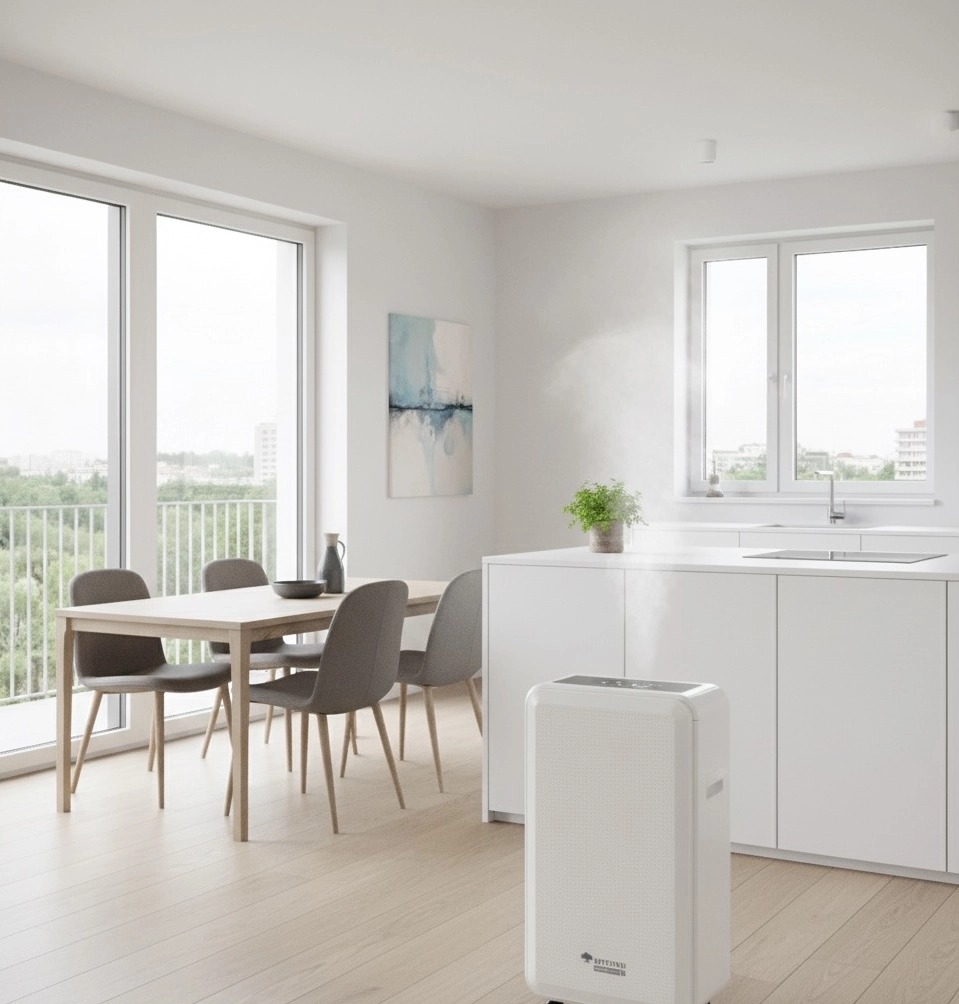 Dezumidificator aer mod silențios, economisire de energie, funcționare la temperaturi joase Mycond Roomer Smart 12