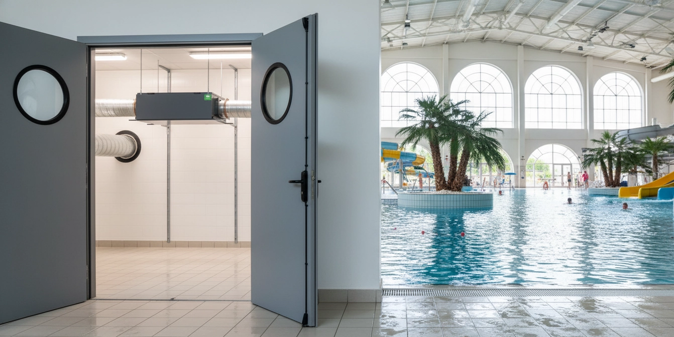 Dezumidificator canalizat pentru piscine, protejarea echipamentului de coroziune Mycond MSHAC