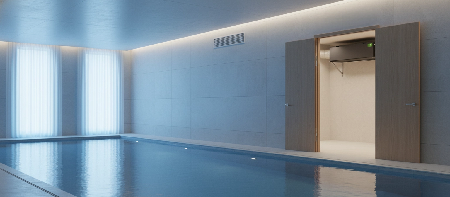 Dezumidificator de canal pentru piscine, atmosferă curată și uscată - Mycond MSHAC