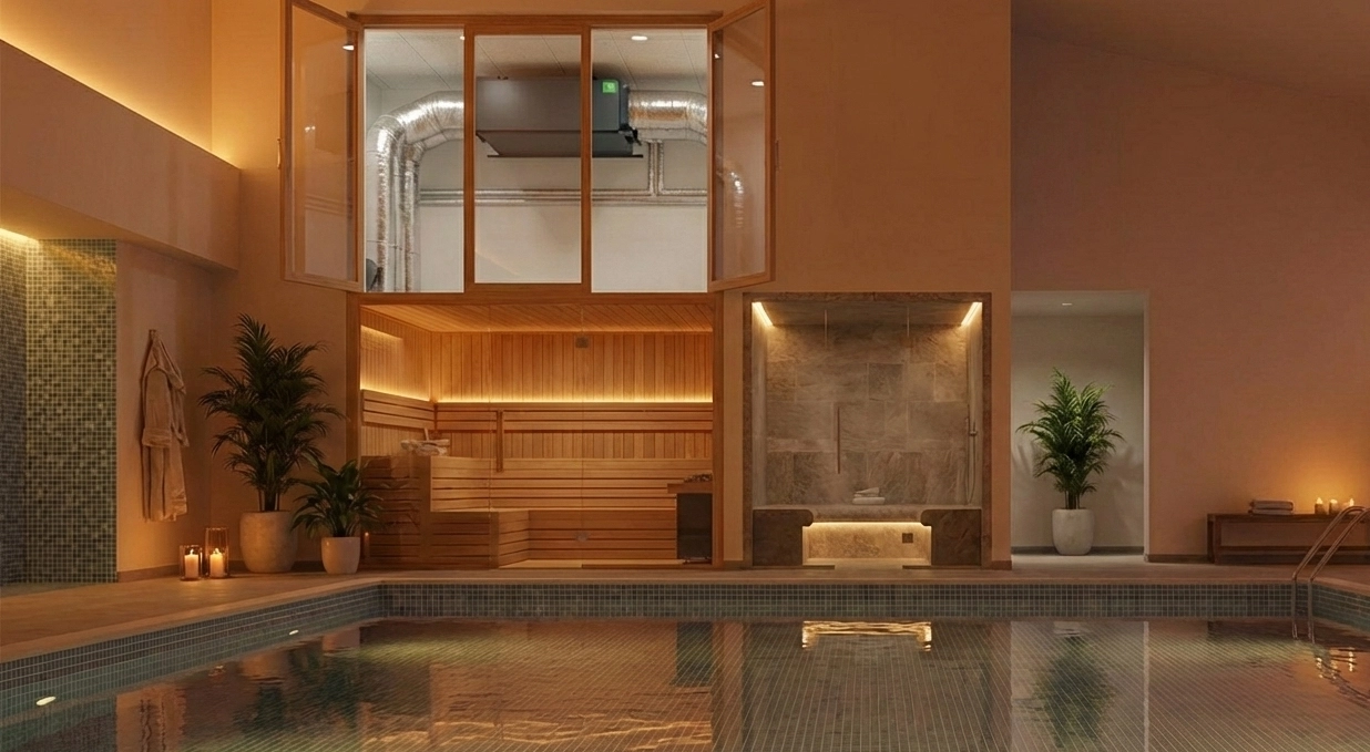 Dezumidificator de canal pentru piscine, tehnologii de economisire a energiei - Mycond MSHAC