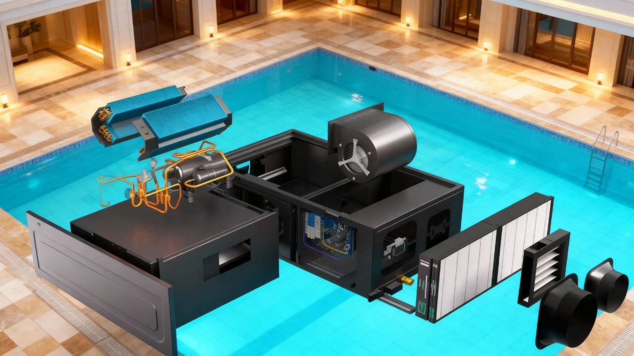 Dezumidificator duct pentru piscine controlul umidității Mycond MSHAC