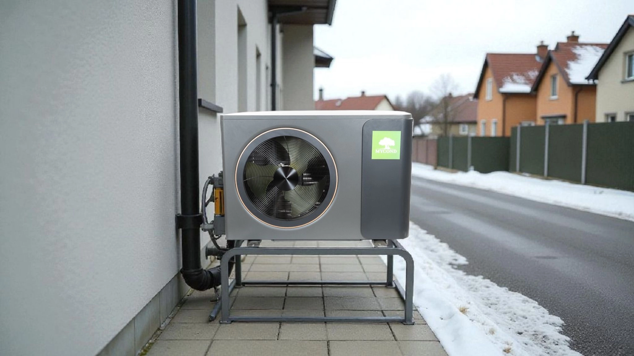 Pompă de căldură cu acoperire ce reduce consumul de energie pentru dezghețare Mycond MBasic